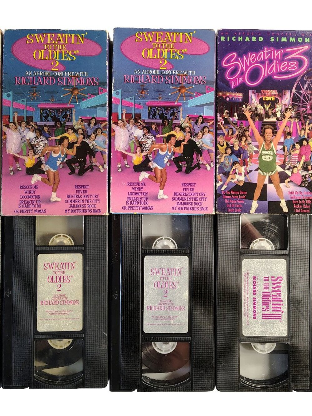 Richard Simmons Vintage 80's VHS Workout Cassette Tape 5-Pack Set